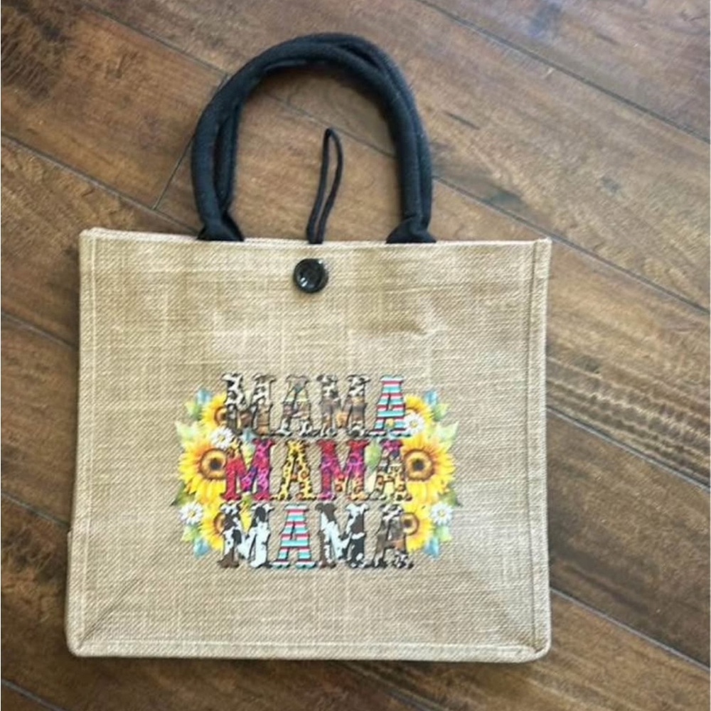 NEW MAMA Tote Bag with Black Handles